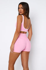 I'll Prove It Sports Crop Baby Pink/White