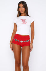 Dance The Way I Feel Lace Booty Shorts Red