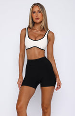 I'll Prove It Sports Crop Cream/Black