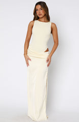 Moonlight Muse Maxi Dress Lemon