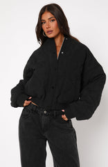 Soft Love Bomber Jacket Black