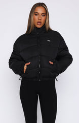 Summit Zip Through Puffer Black