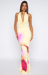 Vacation Time Maxi Dress Lemon Spritz