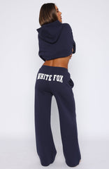 Shout It Out Wide Leg Sweatpants Navy