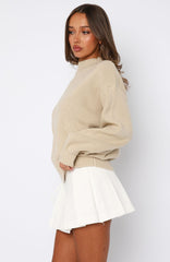 Keep It Classic Knit Sweater Beige