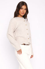 Helping Hand Knit Cardigan Oat