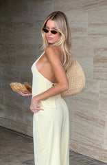 Way She Walks Halter Top Butter