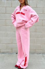 Ready To Go Wide Leg Sweatpants Pink
