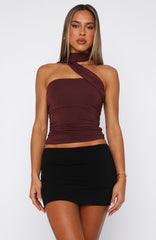 Status Updated Top Burgundy