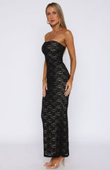Mad Love Strapless Maxi Dress Black