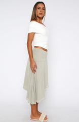 Hidden Grace Midi Skirt Sage