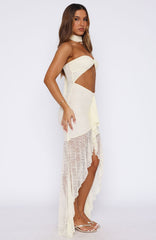 Inner Goddess Lace Maxi Dress Lemon
