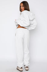 Can't Miss It Sweatpants Grey Marle/Rose Gold