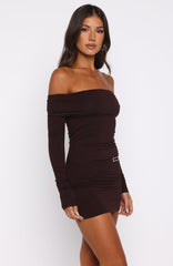 Show Me How Mini Dress Chocolate