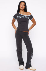 Good Things Take Time Straight Leg Pants Charcoal