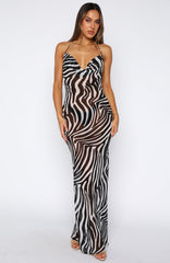 Just For Me Maxi Dress Zebra
