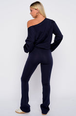 Topic Of Discussion Flare Pants Navy