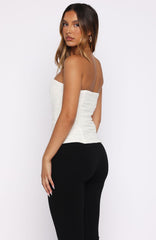 Camp Crush Strapless Bustier Cream/Black Polka Dot