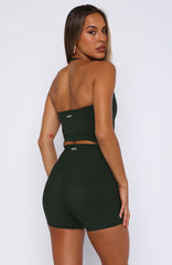 Keep Up High Waisted Shorts 4" Forest