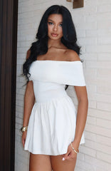 Wherever You Are Mini Dress Off White