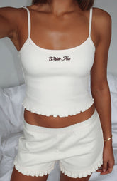 Love Matters Pyjama Shorts Cream