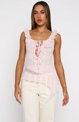 So Iconic Lace Top Baby Pink