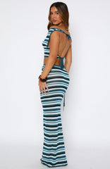 Some Where Beyond Knit Maxi Skirt Blue Horizon