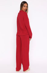 Pillow Talk Long Sleeve Pyjama Set Red