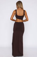 It Feels Wrong Maxi Dress Dark Chocolate
