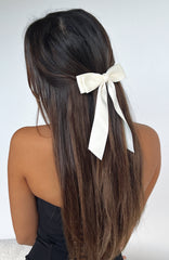 Sweet Serenity Bow Hair Clip Cream