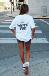 Offstage Back Graphic Oversized Tee White