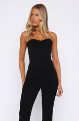 Next Chapter Strapless Bustier Black