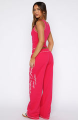 Don't Need Anyone Track Pants Pink