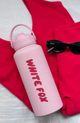 Staying Hydrated Drink Bottle 1L Pink/Red