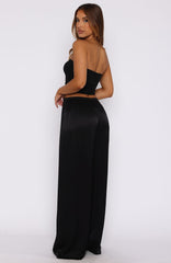 Catching Up Wide Leg Pants Black
