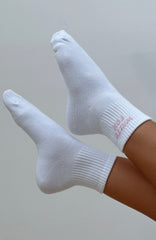 Offstage Socks White/Pink