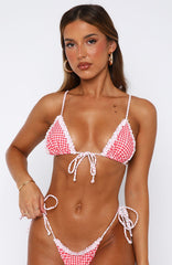 Noosa Bikini Top Red Gingham