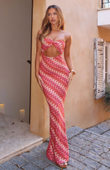 Rock Your World Strapless Maxi Dress Berry