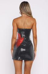 Make Up My Mind Sequin Mini Dress Midnight Scarlet