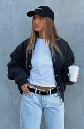 Soft Love Bomber Jacket Black