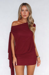 Sicilian Dreams Mini Dress Wine