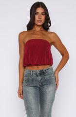 Meant To Amaze Strapless Top Berry