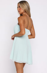She's So Pretty Strapless Mini Dress Ice Blue