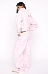 Hiding Away Wide Leg Sweatpants Pink Camo
