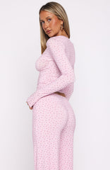 Dreamy Button Up Long Sleeve Pyjama Top Sugar Blossom