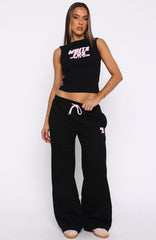 Club 14 Allie Wide Leg Sweatpants Black