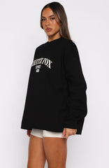 Stand With You Long Sleeve Oversized Tee Black