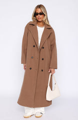 Modern Edge Oversized Coat Caramel