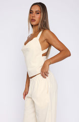 Take A Stance Top Off White