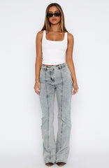 Zoe High Rise Bootleg Jeans Light Blue Acid